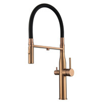 2024 WELS Kitchen Mixer brushed Copper Pull Out Spray 3 way filter Faucet s/s 304 Tap