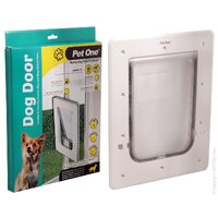 Pet One Poly Dog Door For Security Screens Glass And Glass Sliding Doors Small