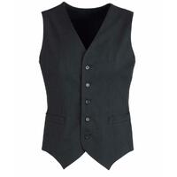 Mens Peaked Vest Waistcoat w/ Knitted Back Suit Formal Wedding Dress Up - Charcoal - 87