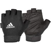 Adidas Adjustable Essential Gloves Weight Lifting Gym Workout Training - Black - XXL