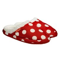 ARCHLINE Orthotic Slippers Slip On Scuffs Pain Relief Moccasins - Red Polka Dot - EUR 36 (Womens US 5)