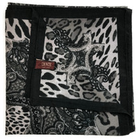 DENTS Ladies Animal Print & Paisley Scarf MADE IN ITALY Womens Warm Winter - Black