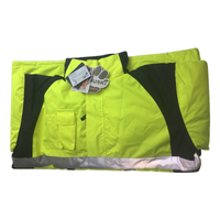 HUSKI Miner Hi Vis Waterproof Jacket Industrial Workwear Reflective 918015 - 5XL (127cm)