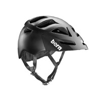 Bern Mens Morrison Cycling Bike Helmet w/ Hard Visor - Matte Black - L/XL