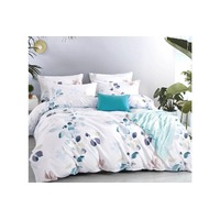 Luxton King Size Turquoise Teal Elia Leaf Quilt Cover Set