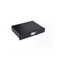 19" Rack Mount 2U Steel Plate DJ Drawer Equipment Cabinet Locking Lockable