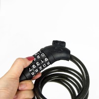 Security 4 Digit Combination Bike Cable Lock with Mounting Bracket