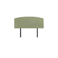 Linen Fabric Double Bed Curved Headboard Bedhead - Olive Green