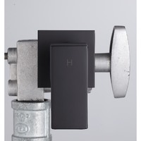 Bathroom Shower Bath Hot and Cold Square Mixer WATERMARK Certified in Black