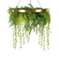 Imitation Gold Artificial Hanging Green Wall Disc 80cm (Limited Edition) UV Resistant Foliage