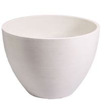 Polished Vintage White Planter Bowl 30cm