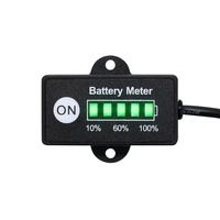 12 Volt LED Dual Battery Monitor Fuel Gauge Meter Digital % Percentage Switch