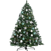 Jingle Jollys 8FT 2.4M Christmas Tree Baubles Balls Xmas Decorations Green Home Decor 1400 Tips Green Snowy