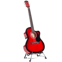 Karrera 38in Pro Cutaway Acoustic Guitar with guitar bag - Red Burst
