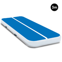 3m Tumbling Gymnastics Exercise Mat Air Track - Blue White