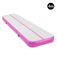 4m Airtrack Tumbling Mat Gymnastics Exercise 20cm Air Track - Pink