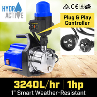 Hydro Active 800w Weatherised Stainless Auto Water Pump Blue