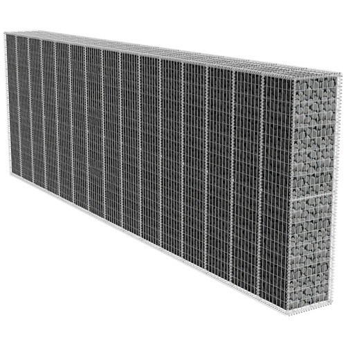 Gabion Wall with Cover Galvanised Steel 600x50x200 cm