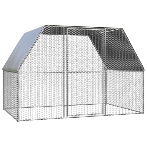 Outdoor Chicken Cage 3x2x2 m Galvanised Steel