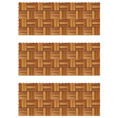 Decking Tiles 30 x 30 cm Acacia Set of 30