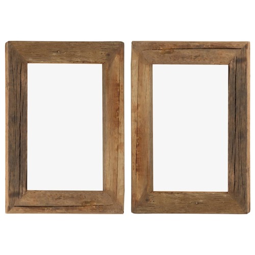 Photo Frames 2 pcs 30x40 cm Solid Reclaimed Wood and Glass