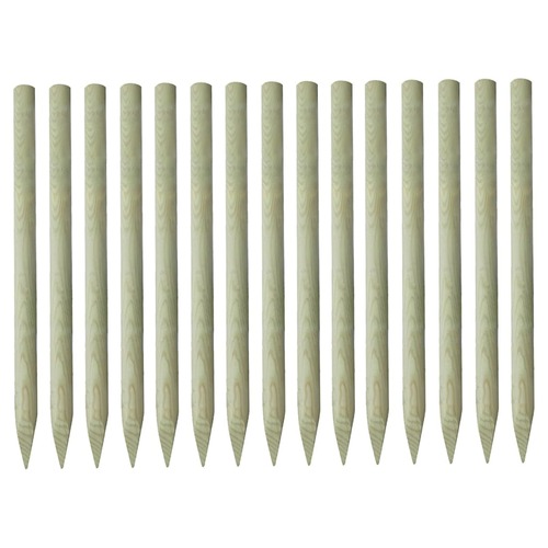 Pointed Fence Posts 15 pcs Impregnated Pinewood 4x150 cm