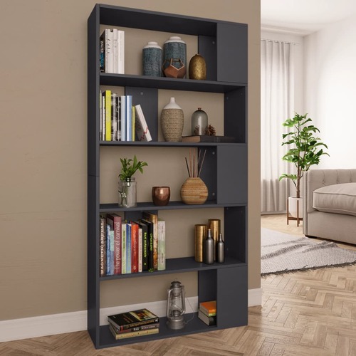 Book Cabinet/Room Divider Grey 80x24x159 cm Chipboard