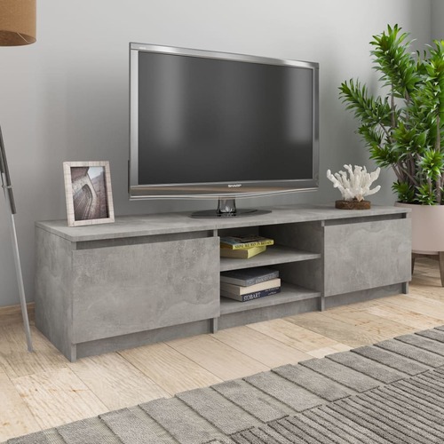 TV Cabinet Concrete Grey 140x40x35.5 cm Chipboard