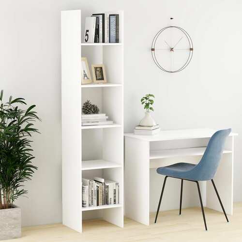 Book Cabinet White 40x35x180 cm Chipboard