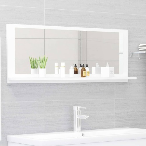 Bathroom Mirror White 100cm Chipboard