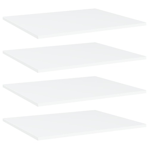 Bookshelf Boards 4 pcs White 60x50x1.5 cm Chipboard