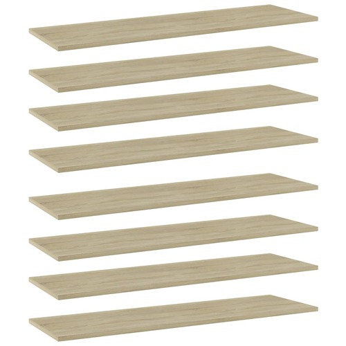 Bookshelf Boards 8 pcs Sonoma Oak 100x30x1.5 cm Chipboard
