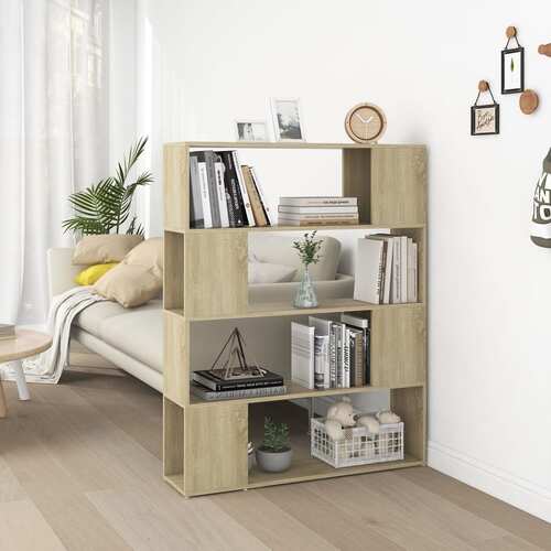Book Cabinet Room Divider Sonoma Oak 100x24x124 cm
