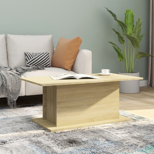 Coffee Table Sonoma Oak 102x55.5x40 cm Chipboard