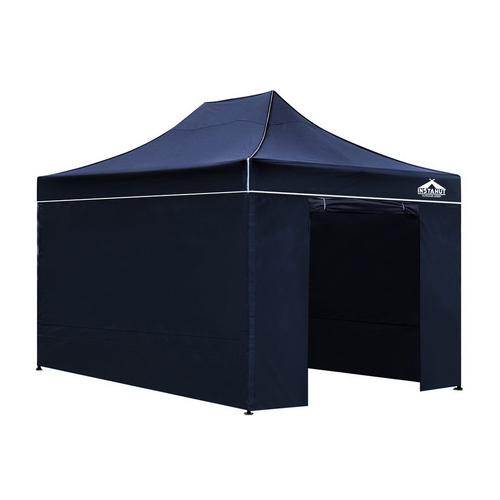 Instahut Gazebo Pop Up Marquee 3x4.5m Folding Wedding Tent Gazebos Shade Navy