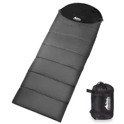 Weisshorn Single Thermal Micro Compact Sleeping Bag - Black & Grey