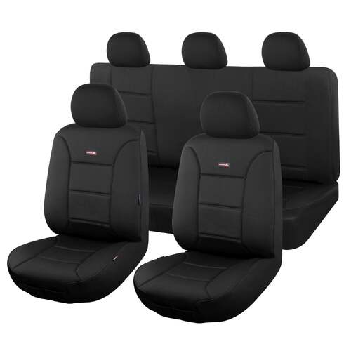 Seat Covers for HOLDEN COLORADO RG SERIES FR 06/2012 - ON DUAL FR BLACK SHARKSKIN