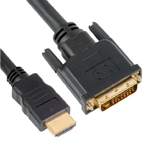 ASTROTEK HDMI to DVI-D Adapter Converter Cable 1m - Male to Male 30AWG OD6.0mm Gold Plated RoHS Black PVC Jacket