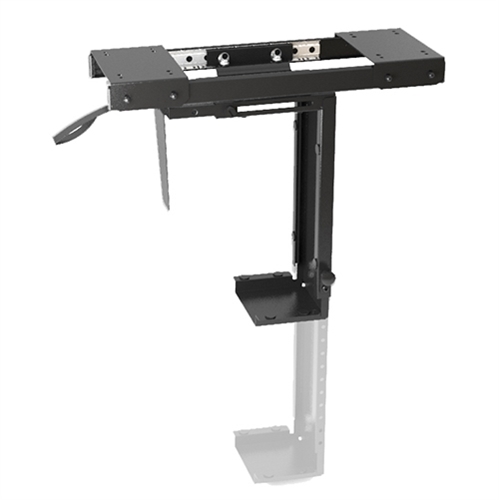 BRATECK Adjustable Under-Desk ATX Case Mount with Sliding track, Up to 10kg,360° Swivel