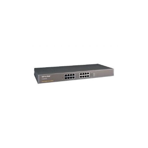 TP-LINK TL-SG1016 16-Port Gigabit Rackmount Unmanaged Switch energy-efficient Supports MAC 19-inch rack-mountable steel case 32Gbps Switching Capacity