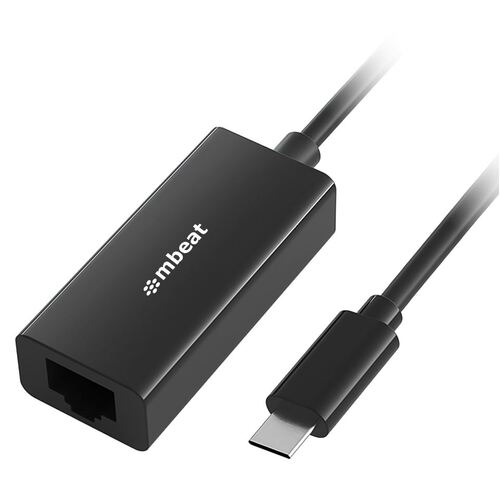 MBEAT USB-C Gigabit Ethernet Adapter - Black