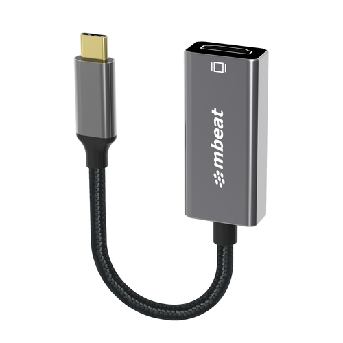 MBEAT Tough Link 1.8m Display Port Cable v1.4 - Connects Computer, Laptop to HDTV, Monitor, Gaming Console, Supports 8K@60Hz (7680×4320) - Space Grey