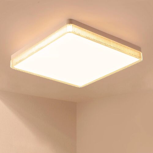 Flush Mount Ceiling Lights LED, Square White (23cm 36W)