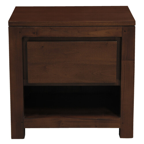 Ivy 1 Drawer Bedside Table (Mahogany)