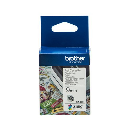 Brother CZ-1001 label roll 9mm - for use in Brother Printer