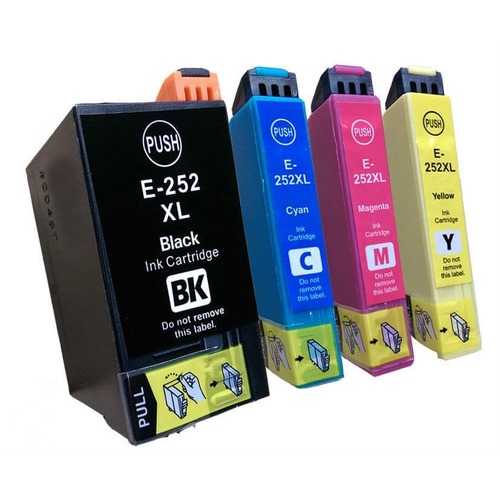 Compatible Premium 4 Pack 252XL Compatible Ink Cartridges [C13T253192-C13T253492] [1BK,1C,1M,1Y] - for use in Epson Printers