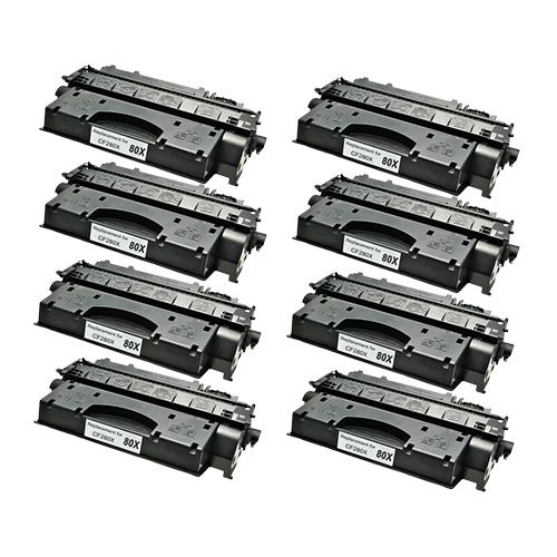 Compatible Premium 8 x 80X Hi Capacity Toner Cartridge (CF280X) - for use in HP Printers
