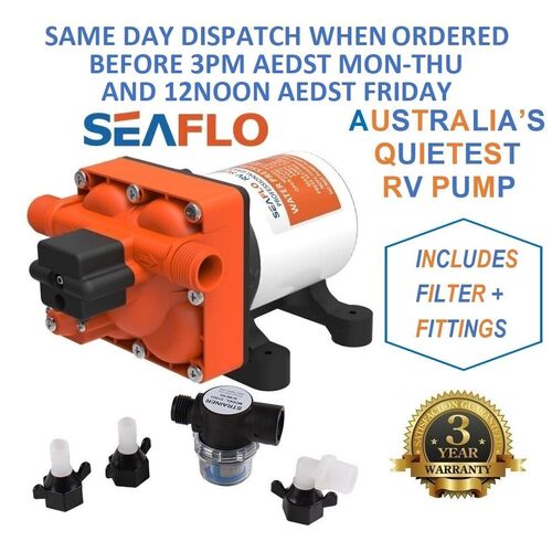 Seaflo 55PSI Pressure 12V Water Pump 11.3LPM For Caravan RV Boat Camper Trailer