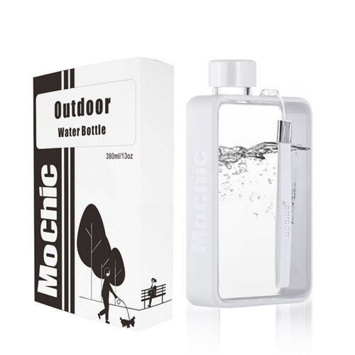 A5 Flat Water Bottle for Warm Drink ( White )