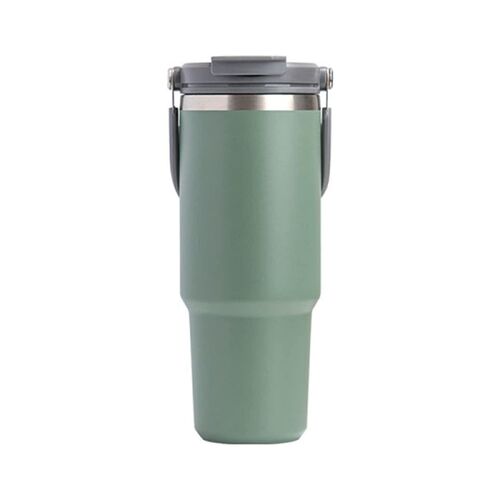 600ML Green Stainless Steel Travel Mug with Leak-proof 2-in-1 Straw and Sip Lid, Vacuum Insulated Coffee Mug for Car, Office, Perfect Gifts, Keeps